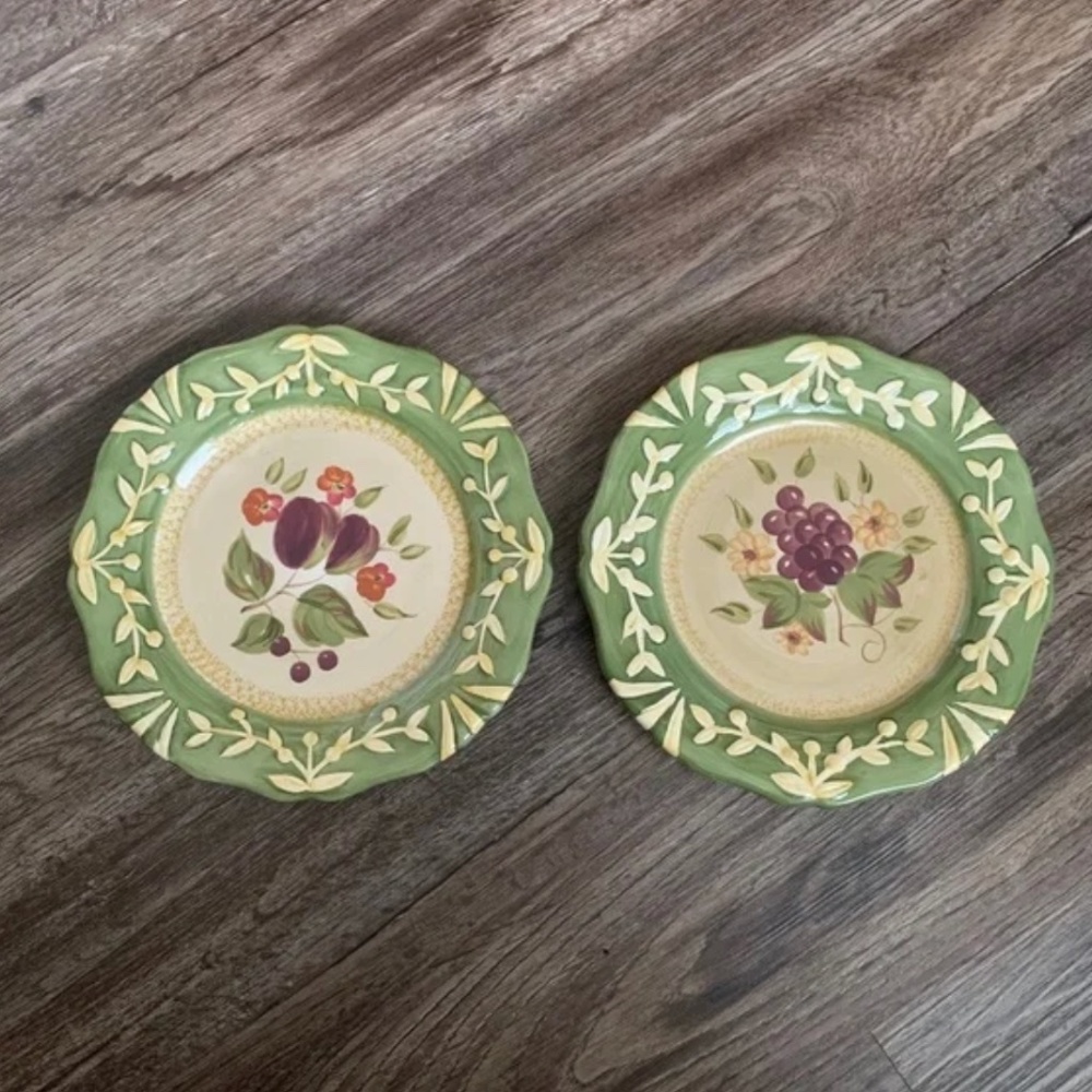 Certified International La Toscana Salad Appetizer Plates Set of 2